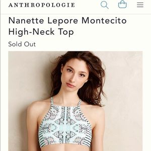 Nanette Lepore Anthropologie high neck bikini set